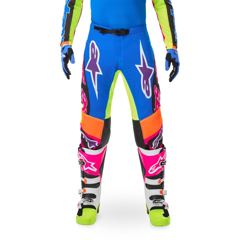 Večbarvne motokros hlače Alpinestars SUPERTECH omejena serija HAY
