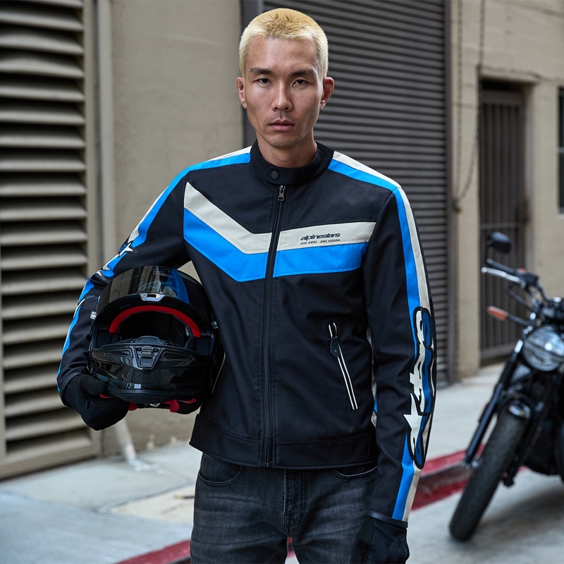 Alpinestars T-Dyno Water Resistant motoristična jakna črno-modra-bež