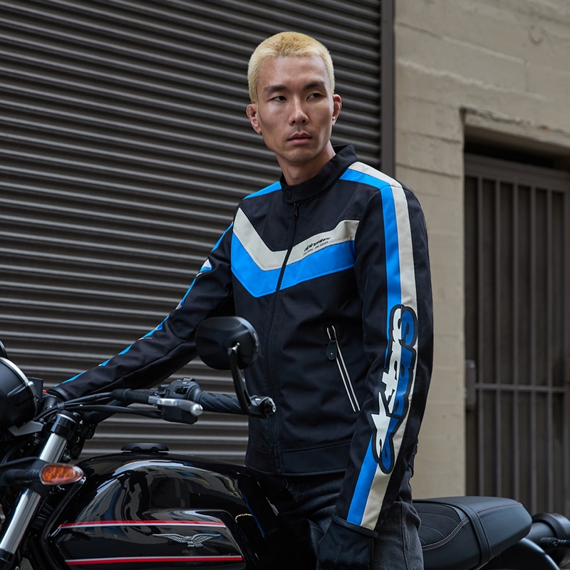 Alpinestars T-Dyno Water Resistant motoristična jakna črno-modra-bež