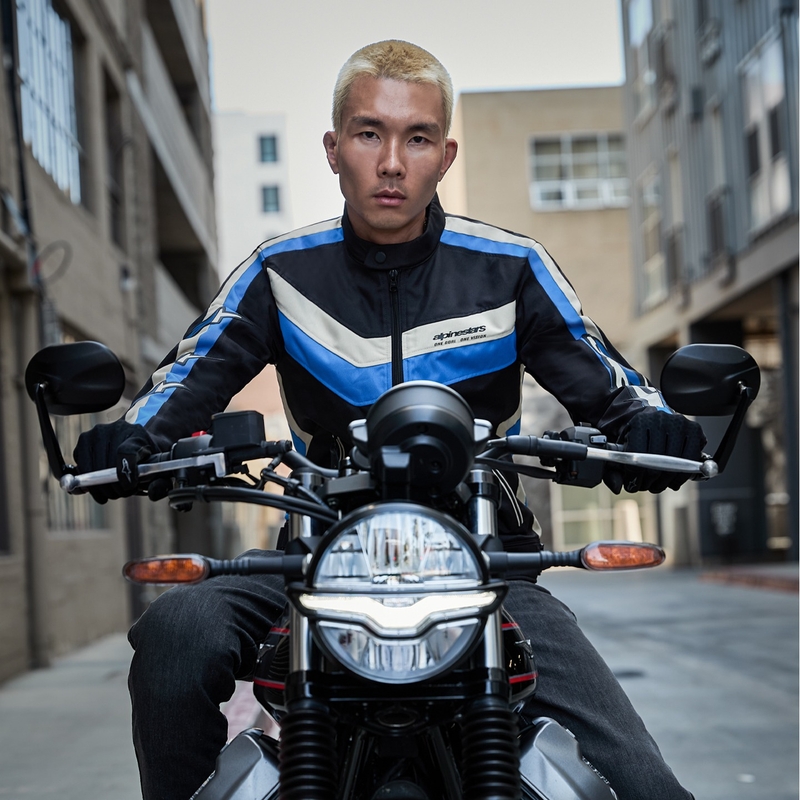 Alpinestars T-Dyno Water Resistant motoristična jakna črno-modra-bež