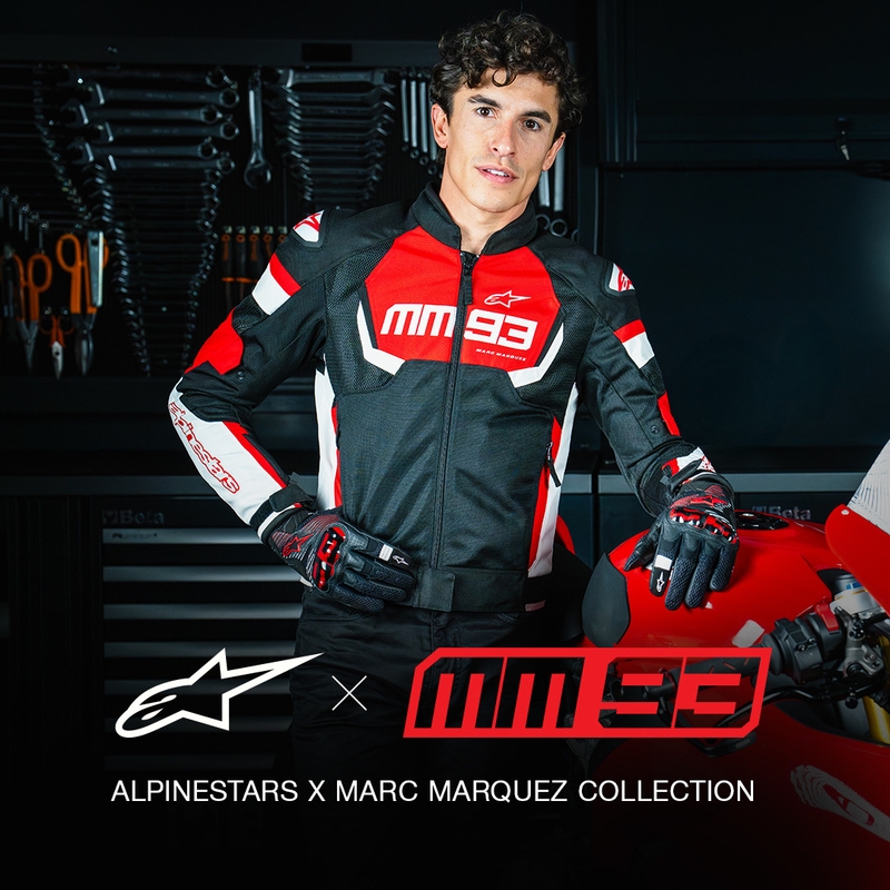 Alpinestars T-SPS Air V2 MM93 motoristična jakna rdeče-črno-bela kolekcija