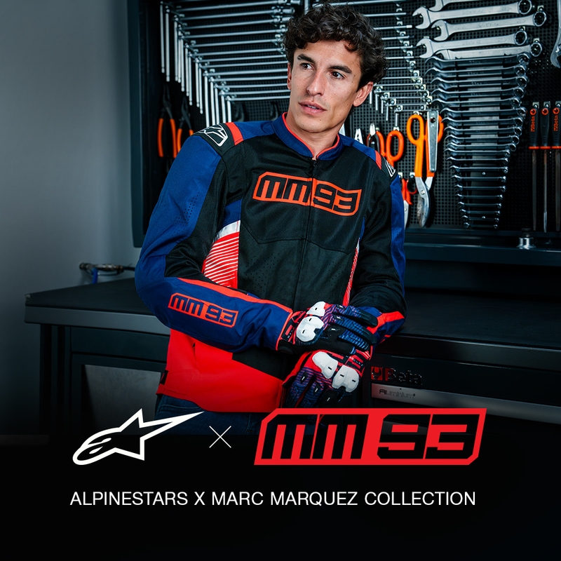 Alpinestars T-SPS Air V2 MM93 motoristična jakna, kolekcija fluo, rdeča-modra-črna-bela