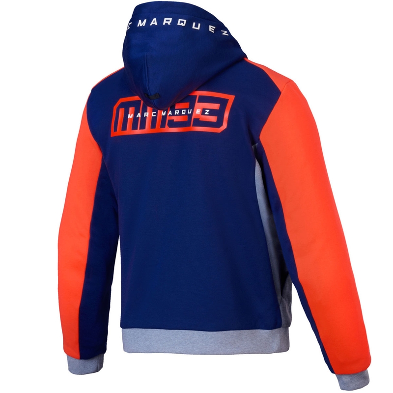 Kolekcija Alpinestars Chrome V2 Sport Hoodie MM93 svetlo sivo-modra-fluo rdeča