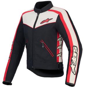 Alpinestars Stella T-Dyno Vodoodporna ženska motoristična jakna Črna-Bež-Rdeča