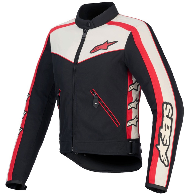 Alpinestars Stella T-Dyno Vodoodporna ženska motoristična jakna Črna-Bež-Rdeča