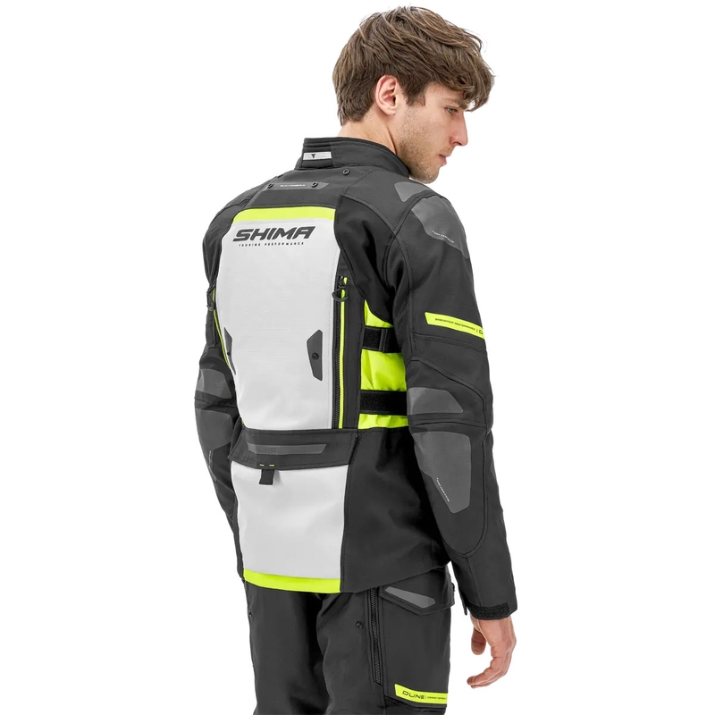 Motoristična jakna Shima Dune fluo rumena