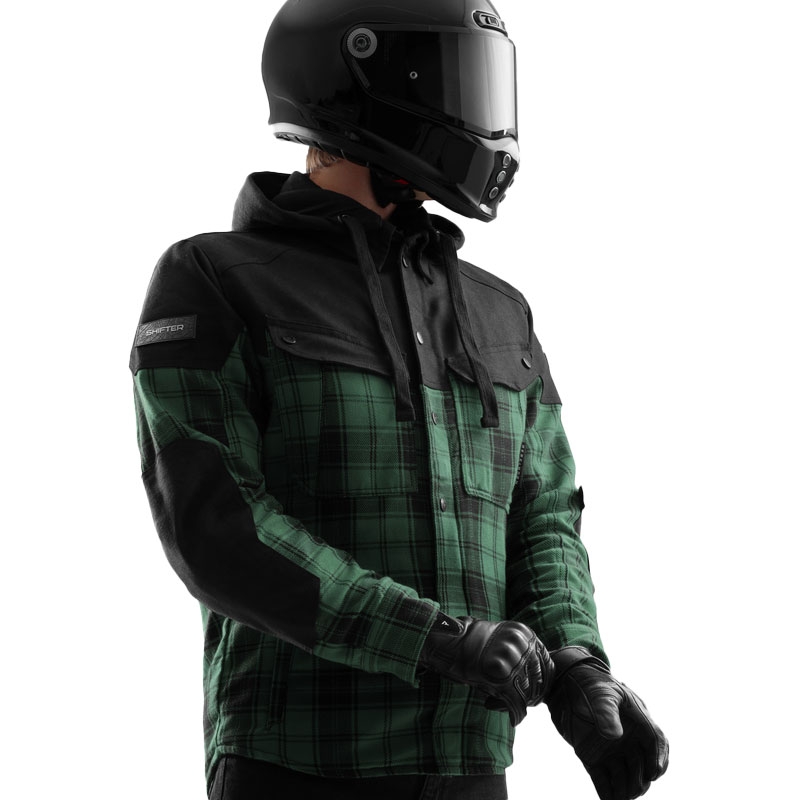 Rebelhorn Shifter motoristična majica črno-zelena