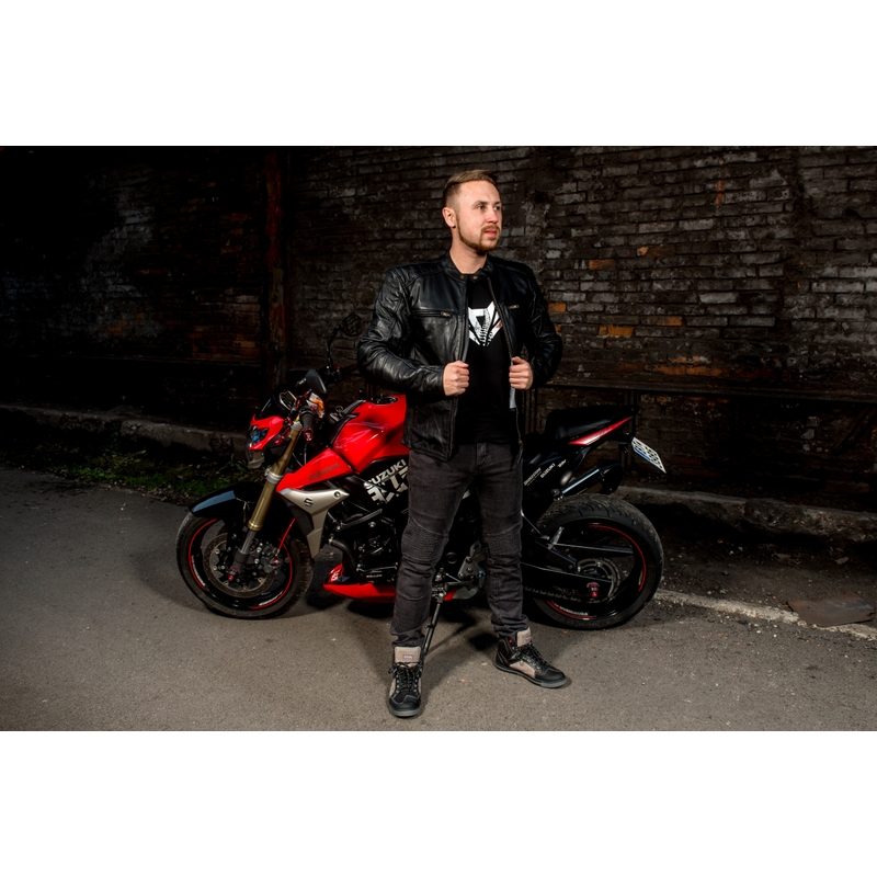 Črna motoristična jakna Street Racer Spirit