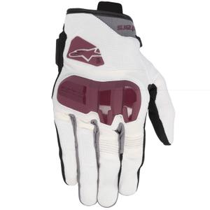 Ženske motoristične rokavice Alpinestars Chrom V2 bele umazano-vijolične barve