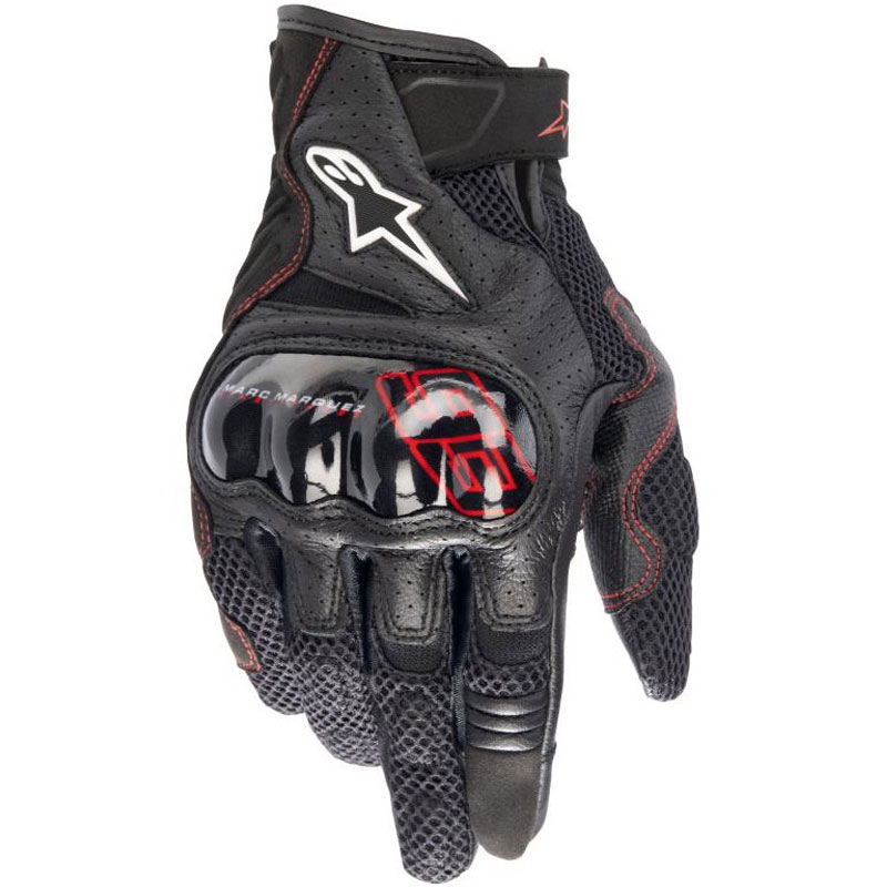 Črno-rdeča kolekcija motorističnih rokavic Alpinestars Rio Hondo V2 Air MM93