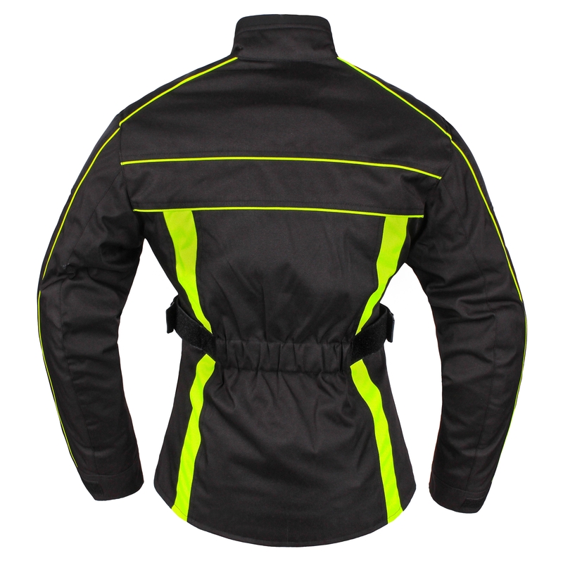 Ženska motoristična jakna RSA SW-01 black-fluo yellow razprodaja