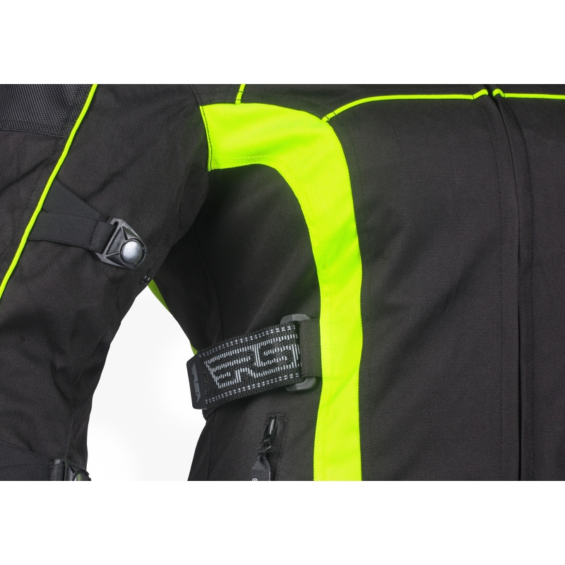Ženska motoristična jakna RSA SW-01 black-fluo yellow razprodaja
