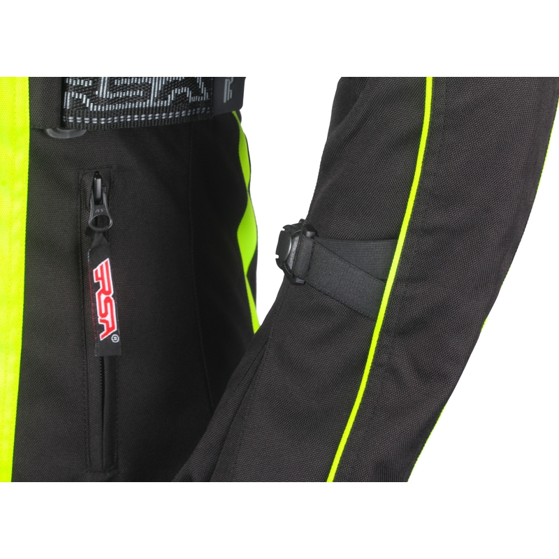 Ženska motoristična jakna RSA SW-01 black-fluo yellow razprodaja