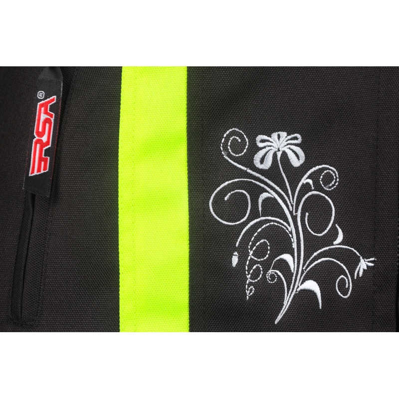 Ženska motoristična jakna RSA SW-01 black-fluo yellow razprodaja