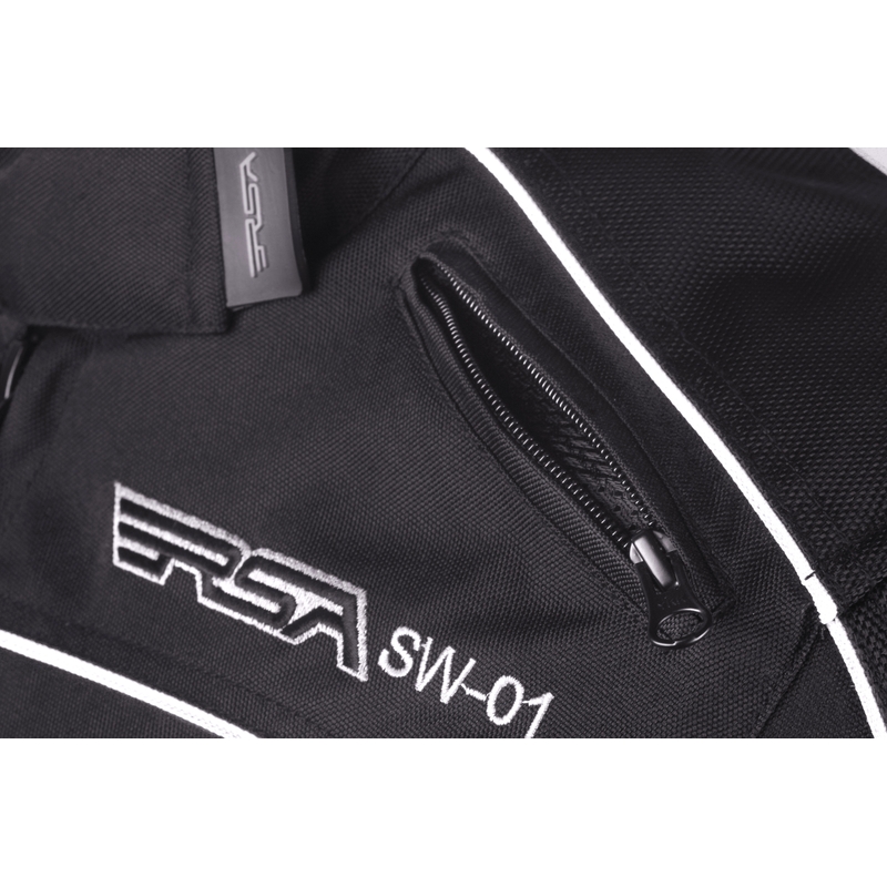 Ženska motoristična jakna RSA SW-01 black and white razprodaja