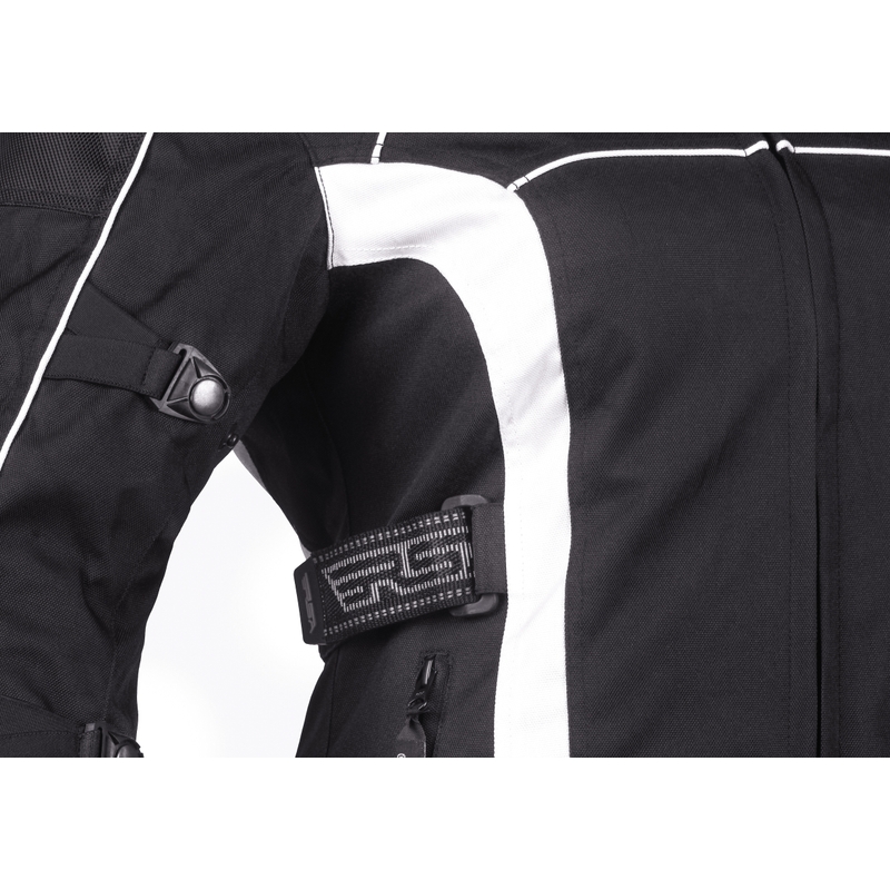 Ženska motoristična jakna RSA SW-01 black and white razprodaja