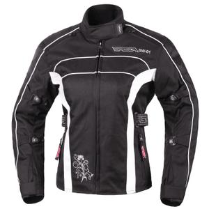 Ženska motoristična jakna RSA SW-01 black and white razprodaja