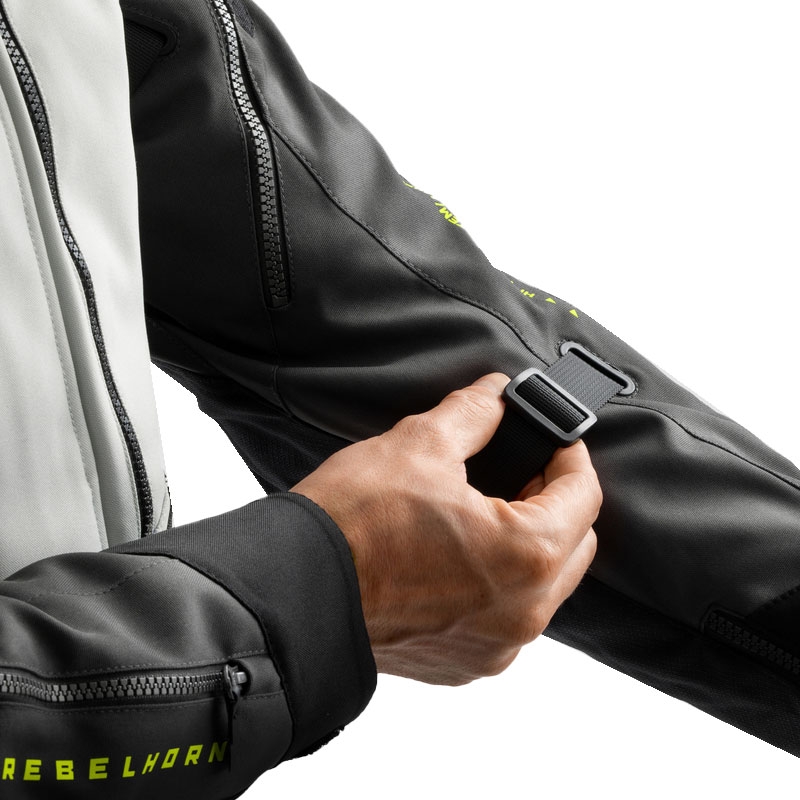 Rebelhorn Hardy 3.0 motoristična jakna črno-sivo-fluo rumena