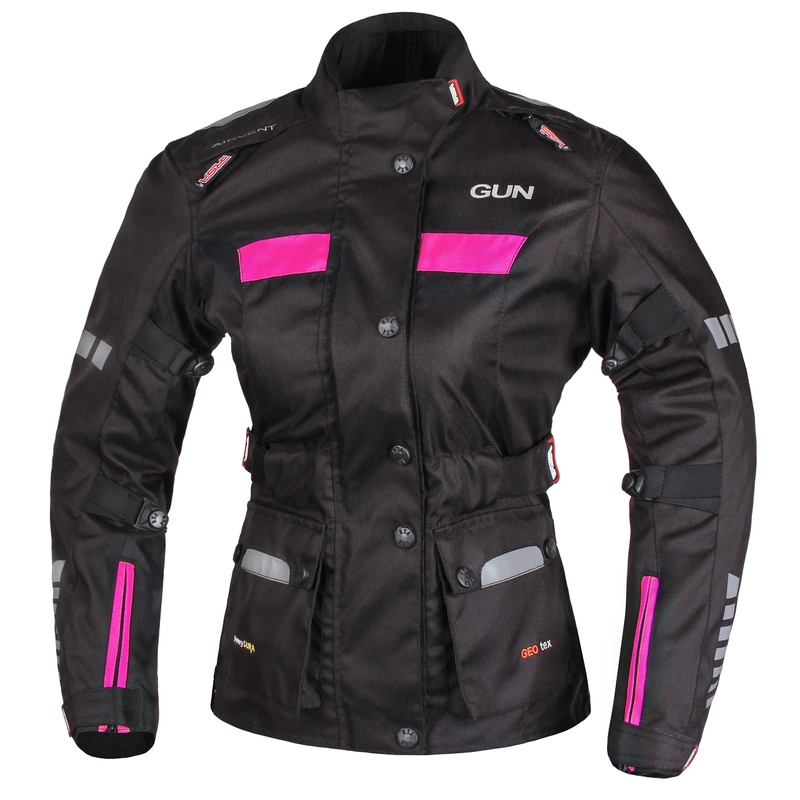 Ženska motoristična jakna RSA Gun Black and Pink razprodaja