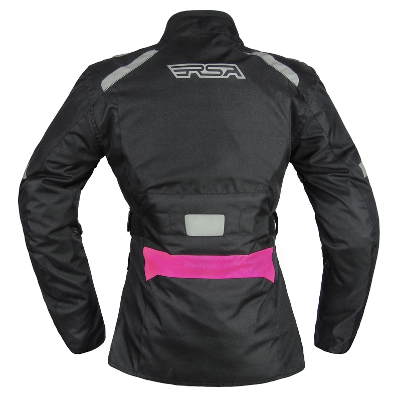 Ženska motoristična jakna RSA Gun Black and Pink razprodaja