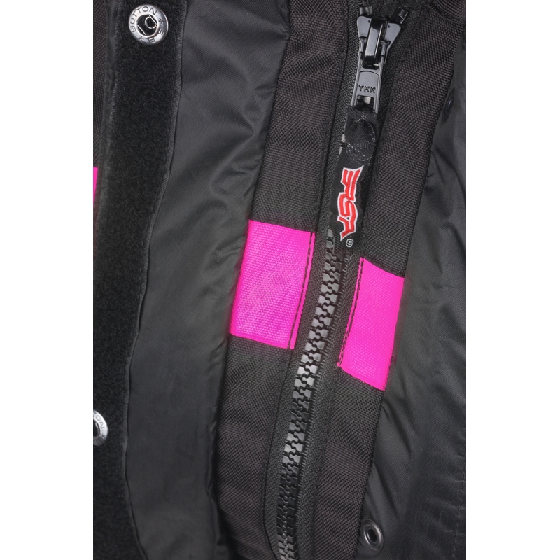 Ženska motoristična jakna RSA Gun Black and Pink razprodaja