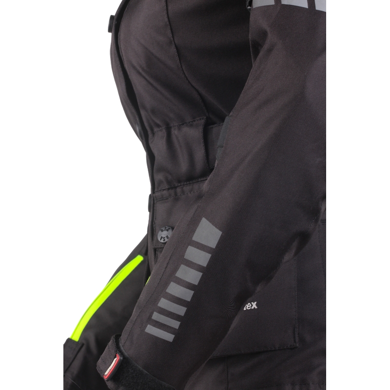 Ženska motoristična jakna RSA Gun black-fluo rumena razprodaja