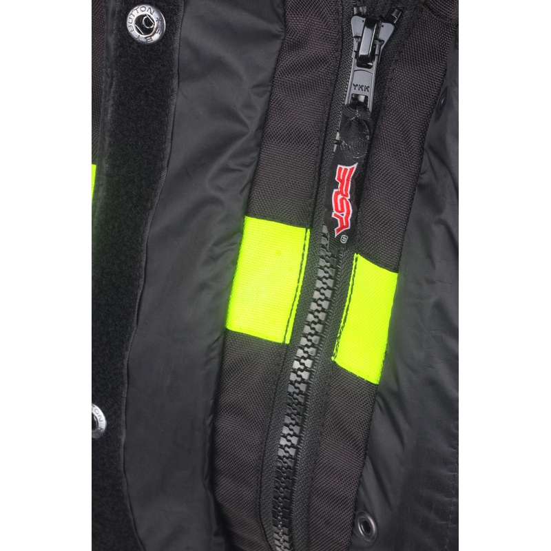 Ženska motoristična jakna RSA Gun black-fluo rumena razprodaja