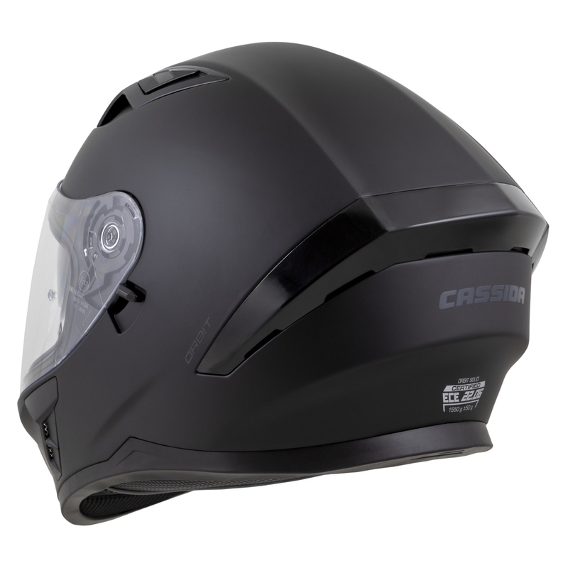 Celoobrazna čelada Cassida Orbit Solid mat črno-črna