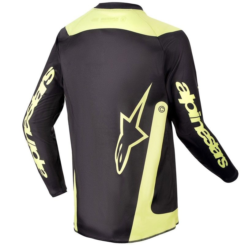 Otroški motokros dres Alpinestars Racer Lurv črno-fluo rumen