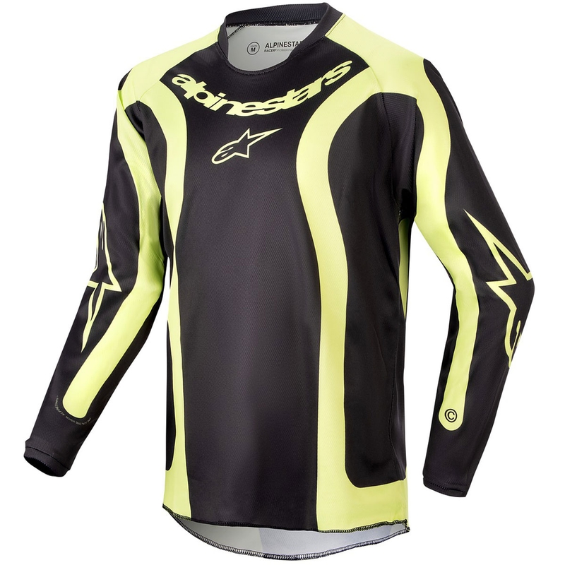 Otroški motokros dres Alpinestars Racer Lurv črno-fluo rumen