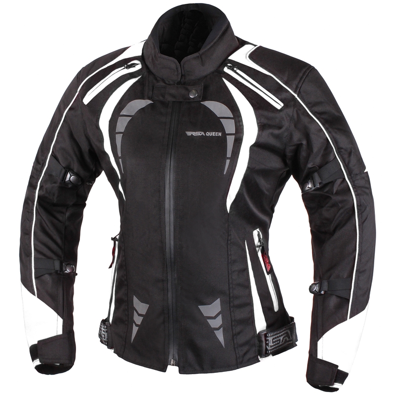 Ženska motoristična jakna RSA Queen black and white razprodaja