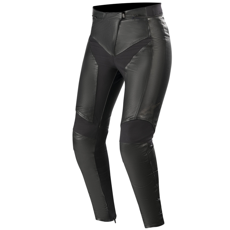 Usnjene ženske motoristične hlače Alpinestars Stella Vika V2 črne barve
