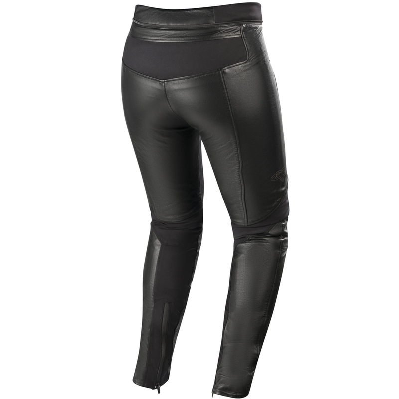 Usnjene ženske motoristične hlače Alpinestars Stella Vika V2 črne barve