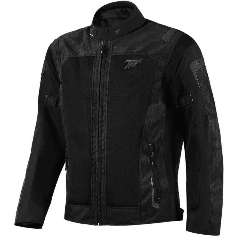 Črna motoristična jakna Seventy Degrees SD-JT66 Sahara
