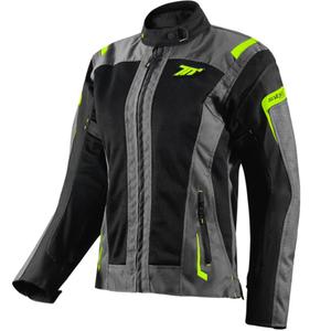 Ženska motoristična jakna Seventy Degrees SD-JT68 Sahara črno-fluo rumena