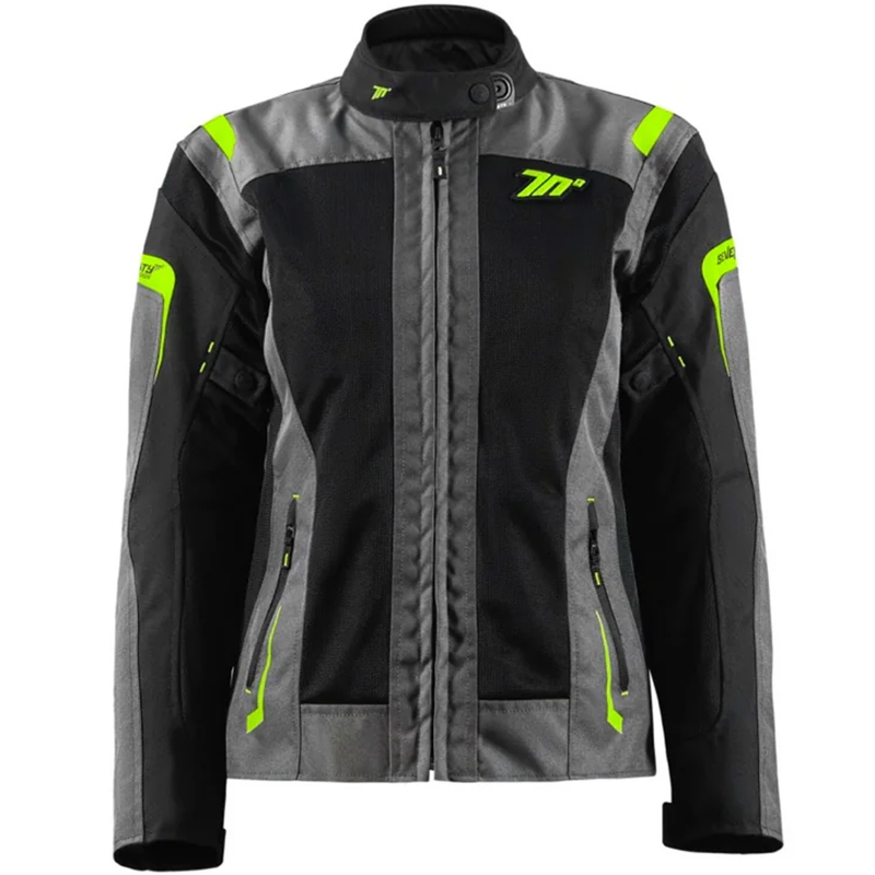 Ženska motoristična jakna Seventy Degrees SD-JT68 Sahara črno-fluo rumena