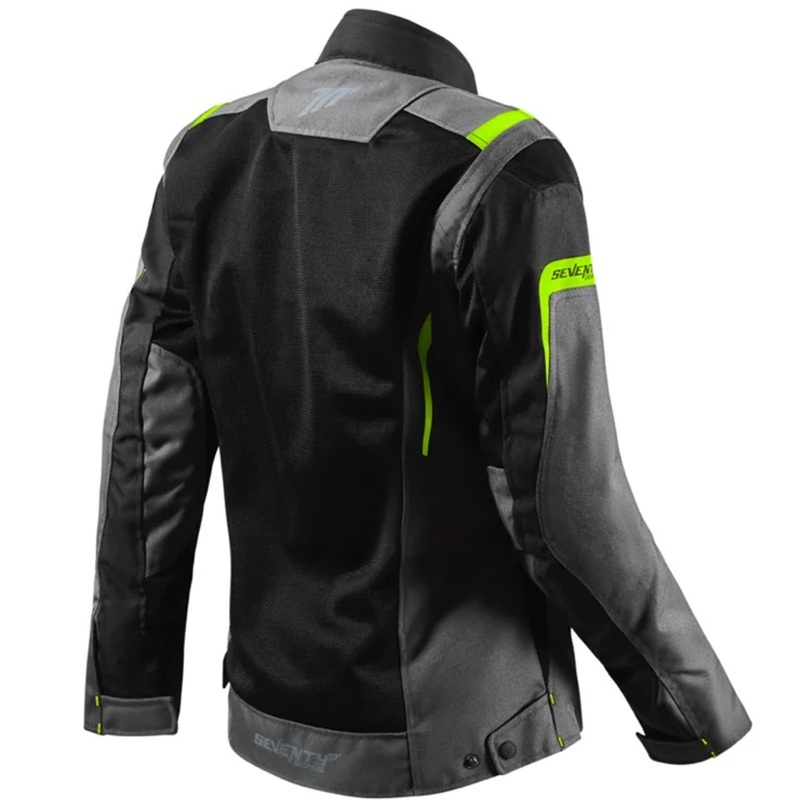 Ženska motoristična jakna Seventy Degrees SD-JT68 Sahara črno-fluo rumena