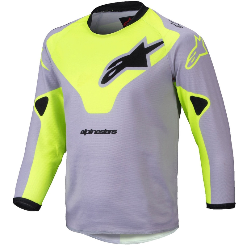 Otroški motokros dres Alpinestars Racer Veil Kids sivo-fluo rumen