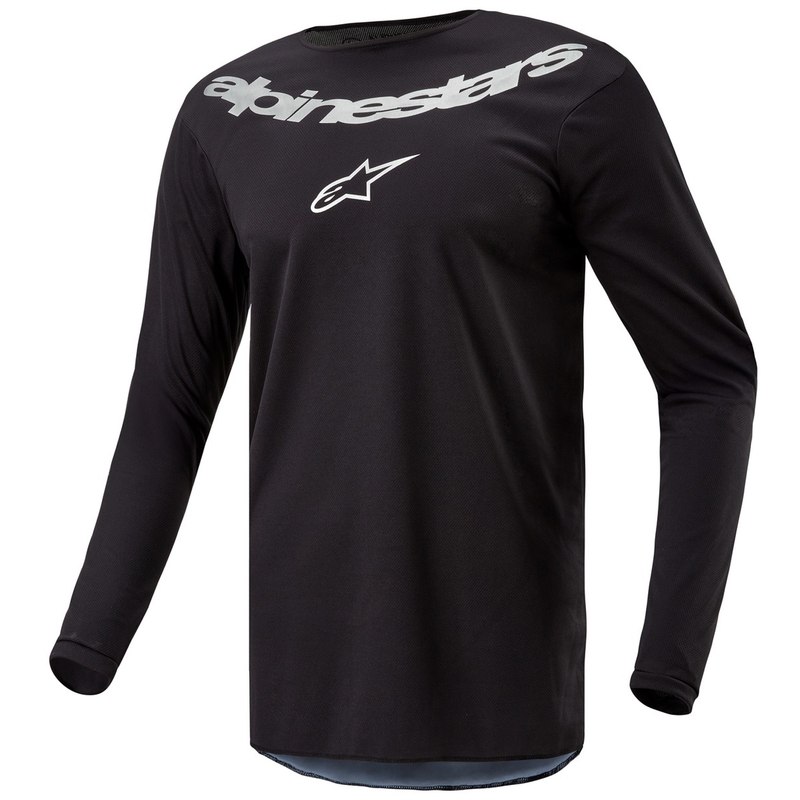Alpinestars Fluid Lucent motokros majica črna in srebrna