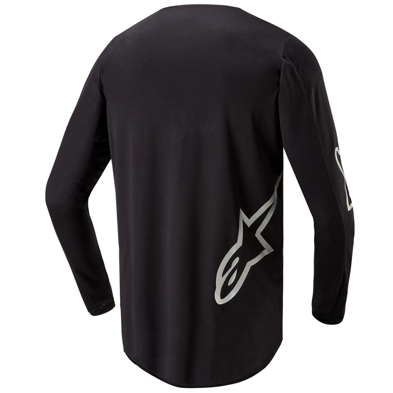 Alpinestars Fluid Lucent motokros majica črna in srebrna