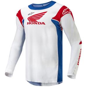 Alpinestars Racer Iconic Honda kolekcija motokros majica belo-modra-rdeče-črna