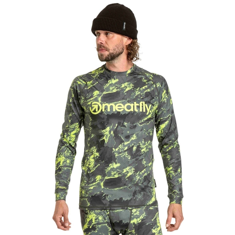 Moška termo majica Meatfly Avery modro-zelena camo