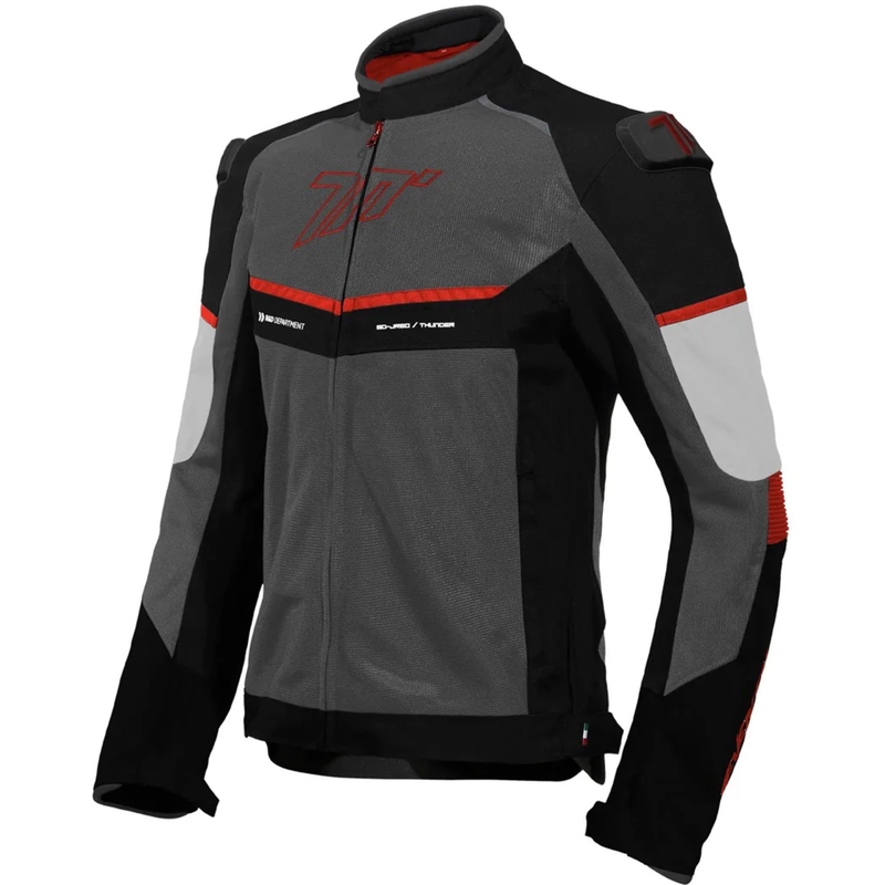 Seventy Degrees SD-JR60 Thunder motoristična jakna črno-rdeča