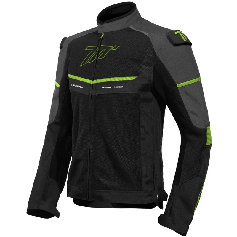 Motoristična jakna Seventy Degrees SD-JR60 Thunder črno-fluo rumena