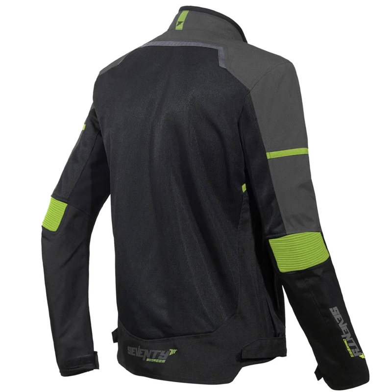 Motoristična jakna Seventy Degrees SD-JR60 Thunder črno-fluo rumena