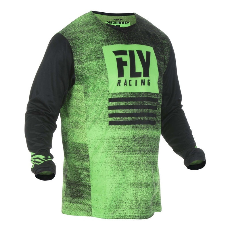 Motokros dres FLY Racing Kinetic NOIZ 2019 - ZDA black-fluo green razprodaja