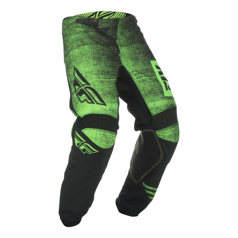 Motokros hlače FLY Racing Kinetic NOIZ 2019 - ZDA black-fluo green razprodaja