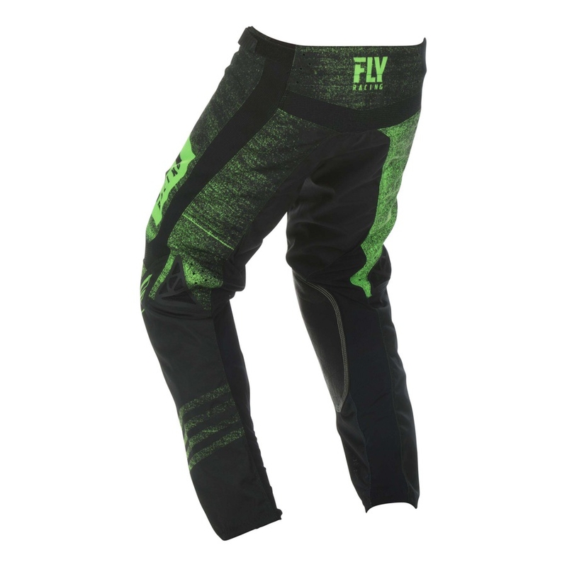 Motokros hlače FLY Racing Kinetic NOIZ 2019 - ZDA black-fluo green razprodaja