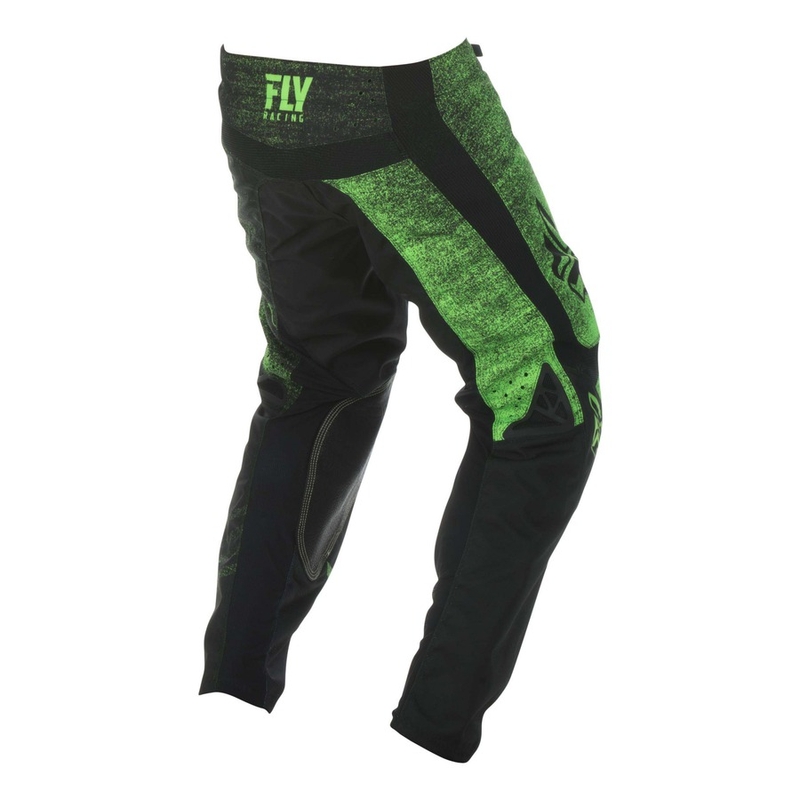 Motokros hlače FLY Racing Kinetic NOIZ 2019 - ZDA black-fluo green razprodaja