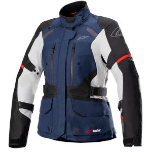 Alpinestars Stella Andes Drystar ženska motoristična jakna temno modra-črna-svetlo siva-rdeča